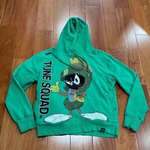 De Kryptic Space Jame Tune Squad‎ Hoodie Green  Hoodie with Bling Blings size S
